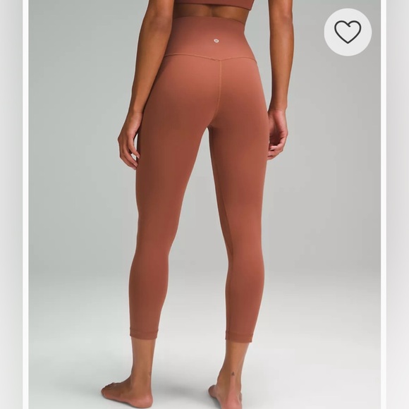Lululemon Align High Rise Crop Leggings Yoga Pants Copper Brown 10 - Picture 2 of 4